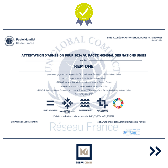 Kem One adhère au pacte mondial des nations unies